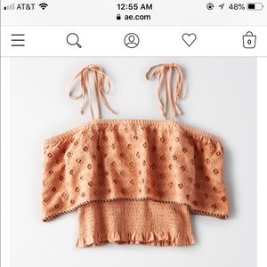 AE crop off the shoulder top
